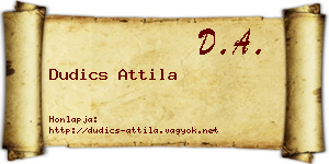 Dudics Attila névjegykártya
